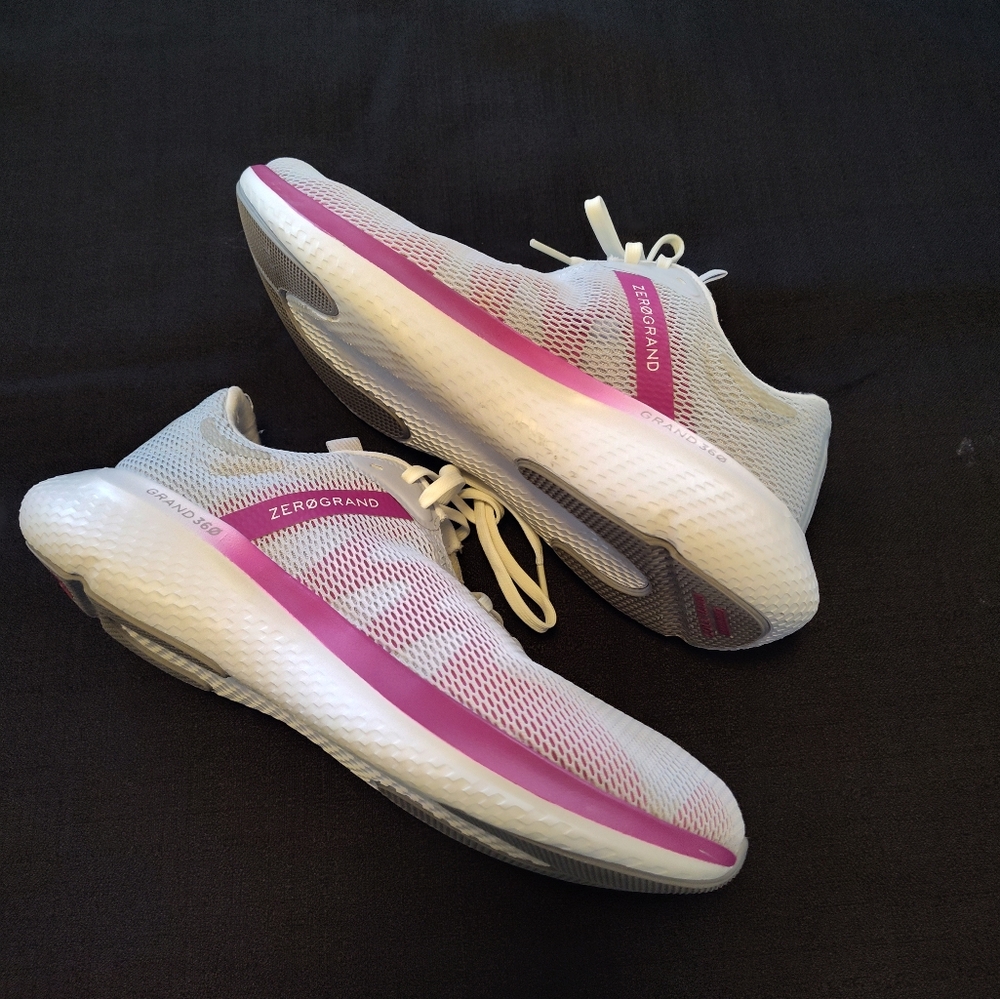 Women's White and Pink Sneakers Cole Haan Size 8 1/2
